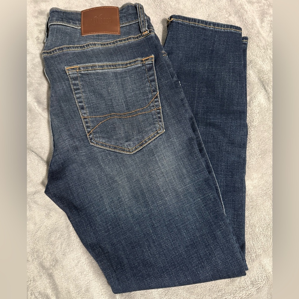 Hollister Men's Dark Wash Super Skinny Jeans